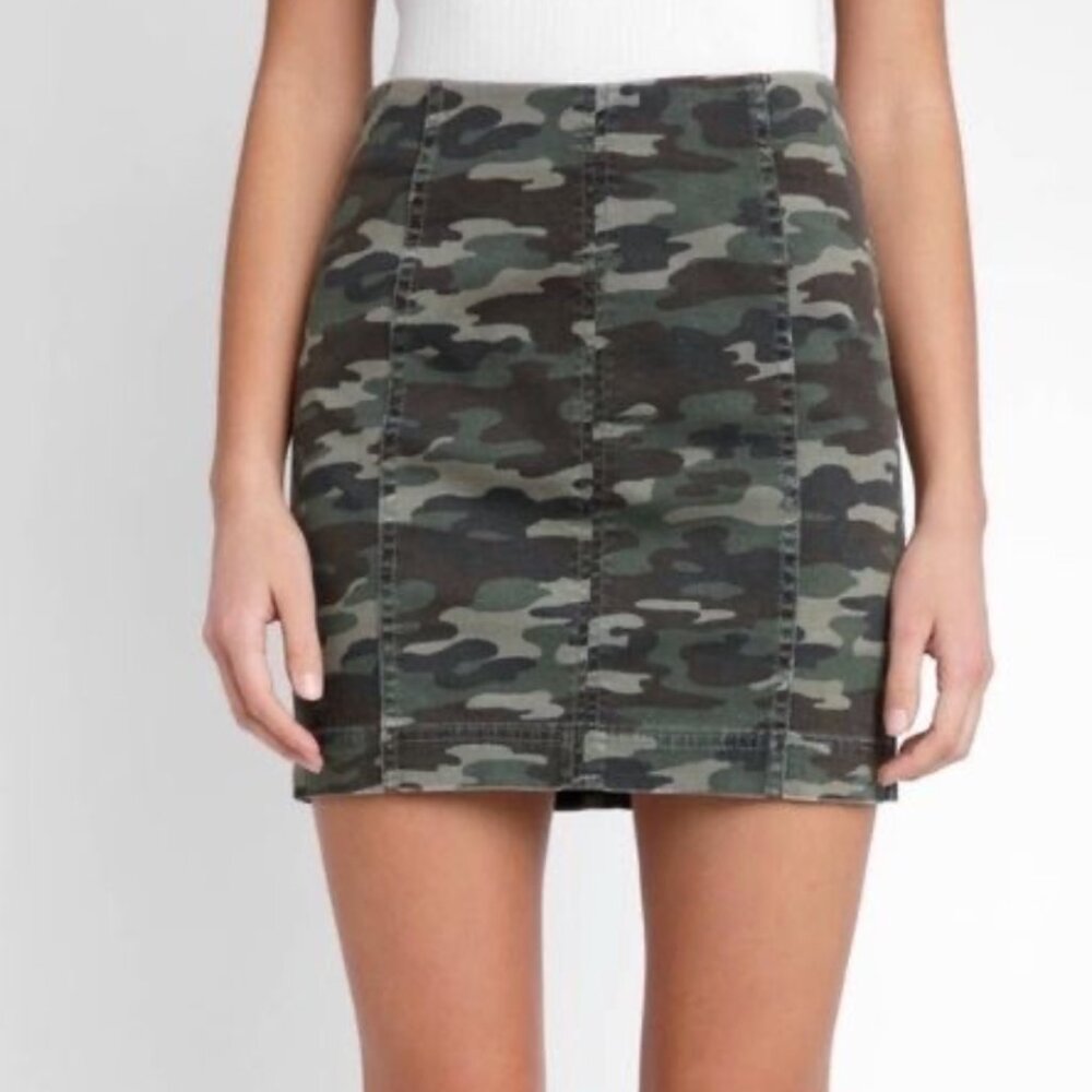 Free People Femme Camo Mini Skirt
